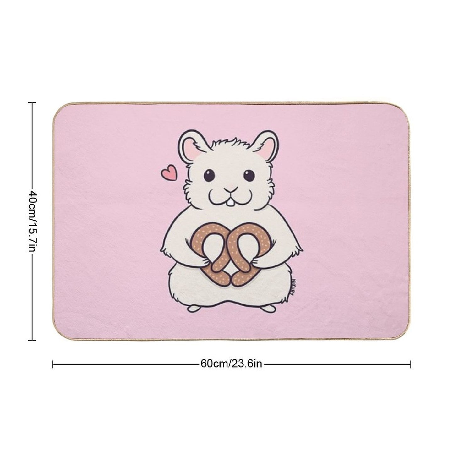 I Love You More Than This Hamster Loves Pretzels  Nikury  Pet-Safe Bath Mat