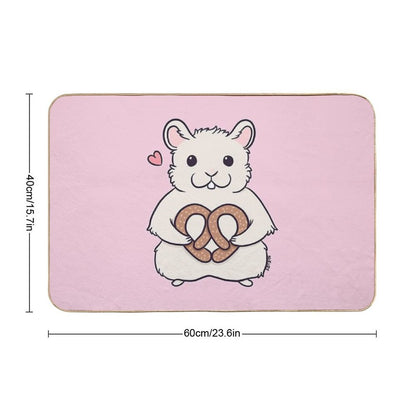 I Love You More Than This Hamster Loves Pretzels  Nikury  Pet-Safe Bath Mat