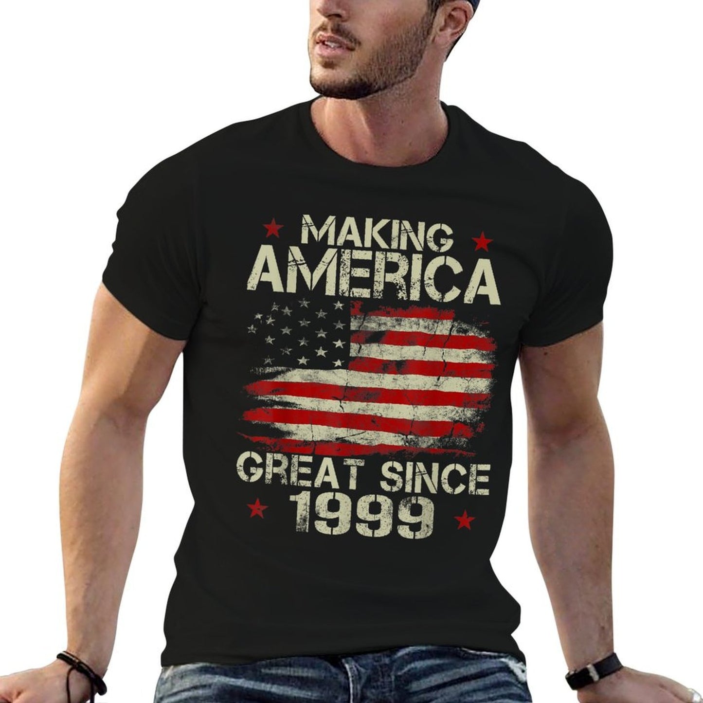 Mens Making America Great Since 1999 Vintage Gifts 21st Birthday  Polyester Blend T-Shirt
