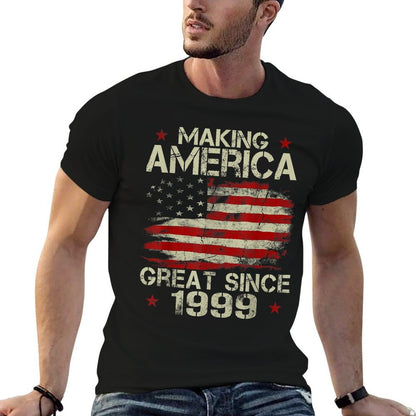 Mens Making America Great Since 1999 Vintage Gifts 21st Birthday  Polyester Blend T-Shirt