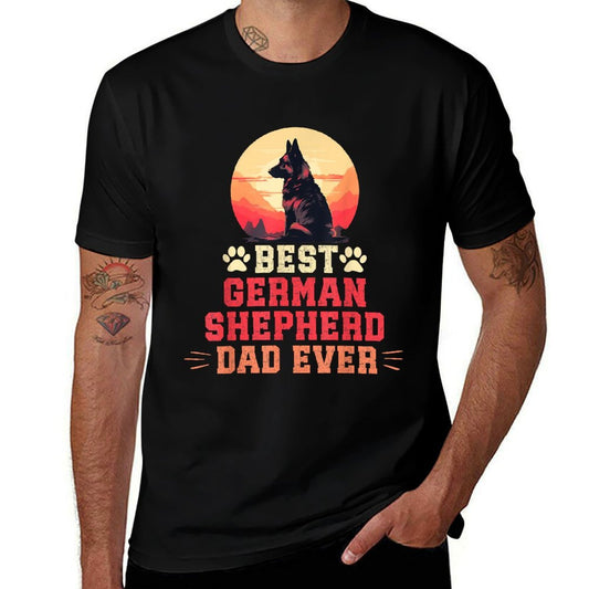 Best German Shepherd Dad Ever For Dog Dad Dog Lover  Graphic-printed T-Shirt