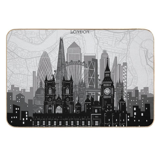London Skyline  Easy Maintenance Bath Mat