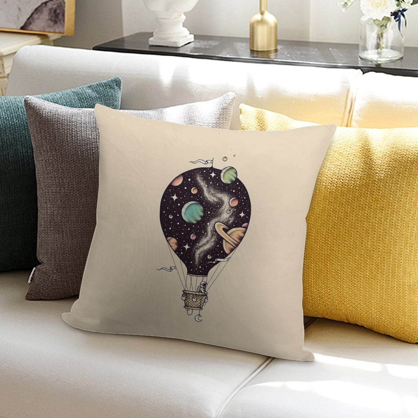 Interstellar Journey Soft Reinforced Edging Throw Pillow