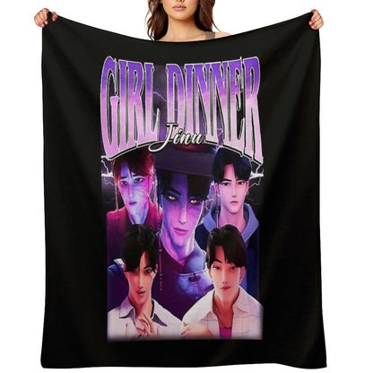Girl Dinner Jinu Kpop Demon Hunters Villain Multi-functional Throw Blanket