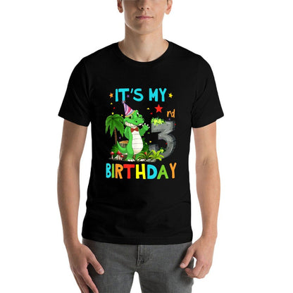 3rd Birthdays Crocodile Birthday 3 Year Old  Versatile T-Shirt