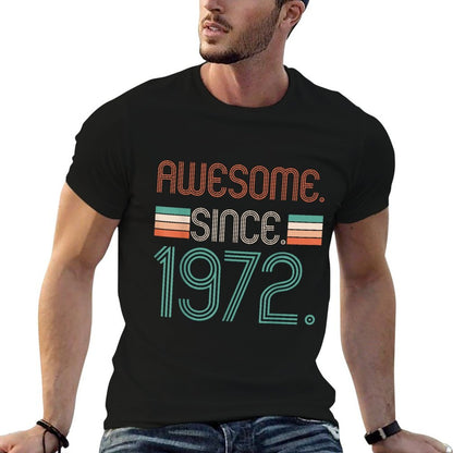 Awesome Since 1972s Retro Vintage 50th Birthday  Tagless Design T-Shirt