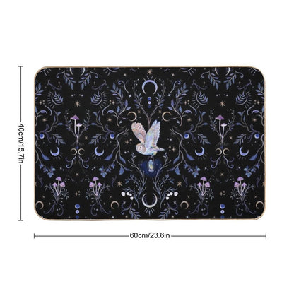 Owl Moonlight  Fade-Resistant Bath Mat