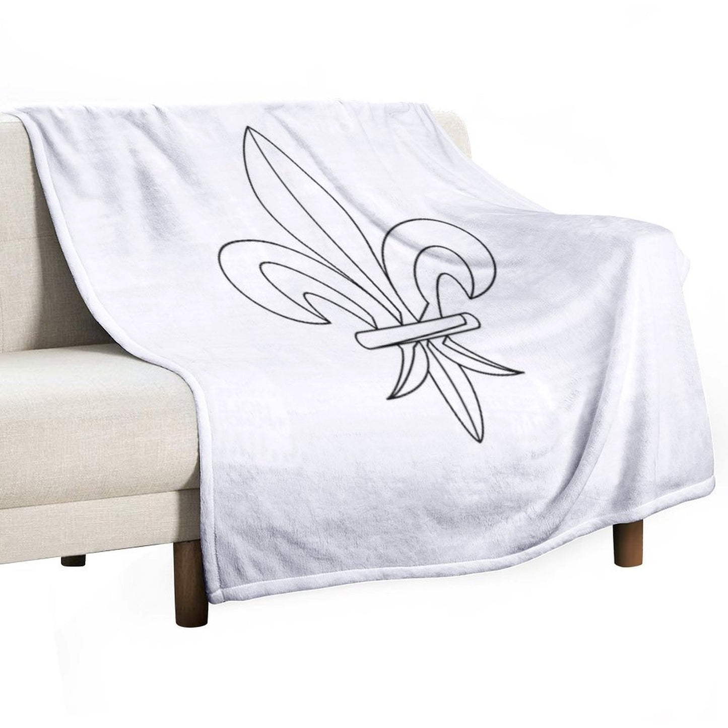 Fleur De Lys Shrink-resistant Throw Blanket