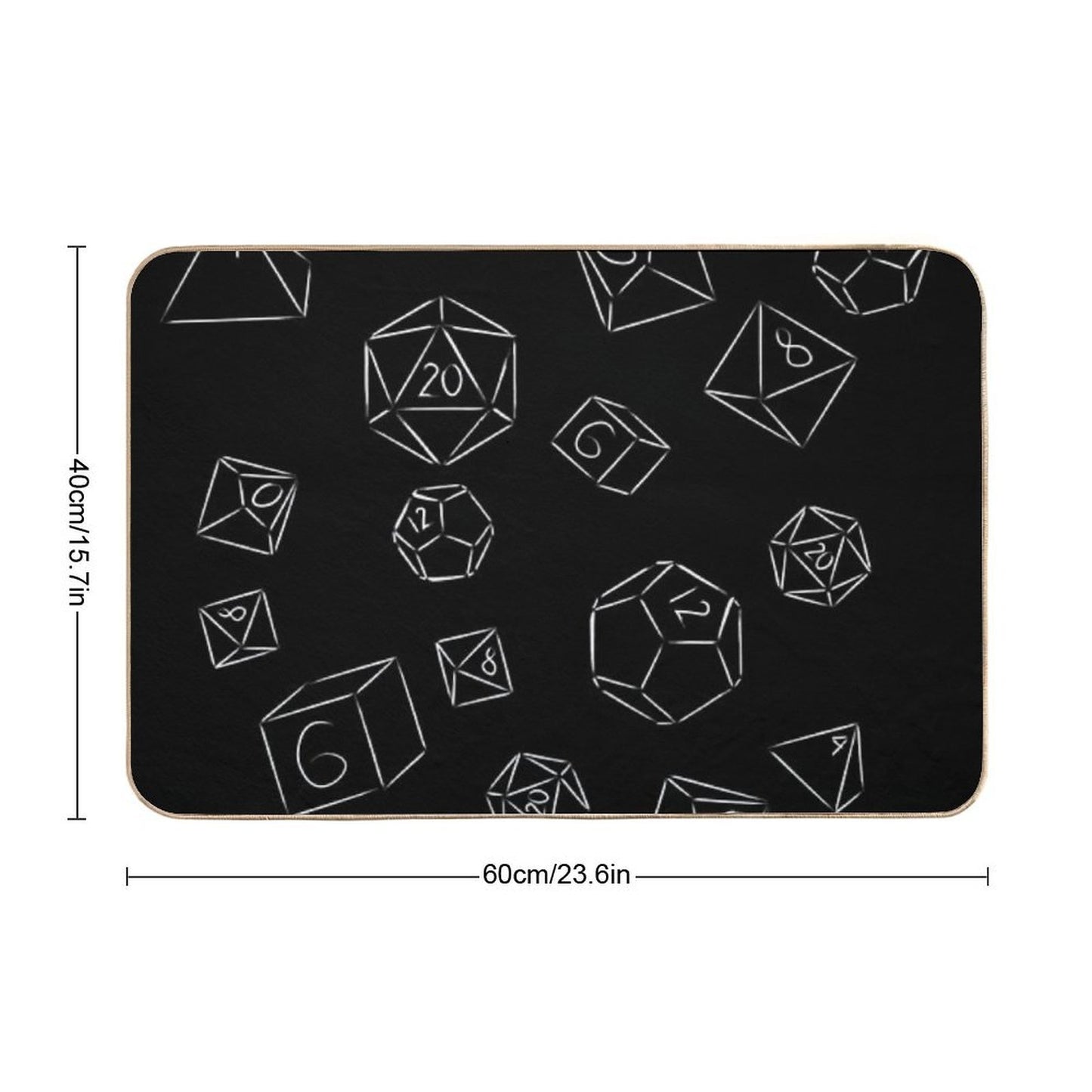 Minimalist Dice  Easy To Clean Bath Mat
