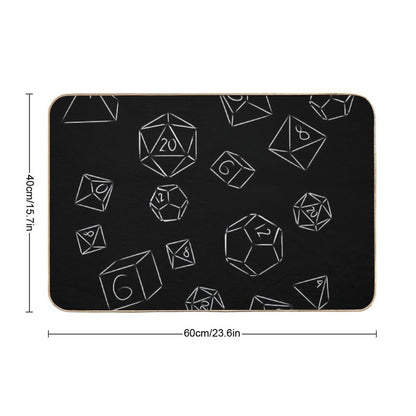 Minimalist Dice  Easy To Clean Bath Mat