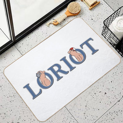 Loriot, Gentlemen in The Bathroom  Non-Slip Bath Mat