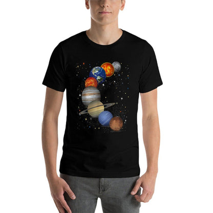 Universe Galaxy Planets Sun Astronomy Outer Space Science  Eco-friendly Material T-Shirt