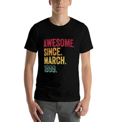 21 Years Old Awesome Since March 1999 21st Birthday Gift  Polyester Blend T-Shirt