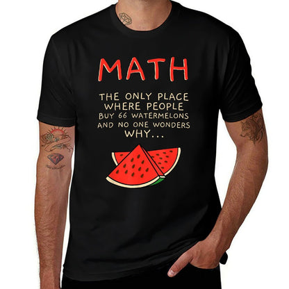 Math And Watermelons Mathematics Calculation Numbers  Soft T-Shirt