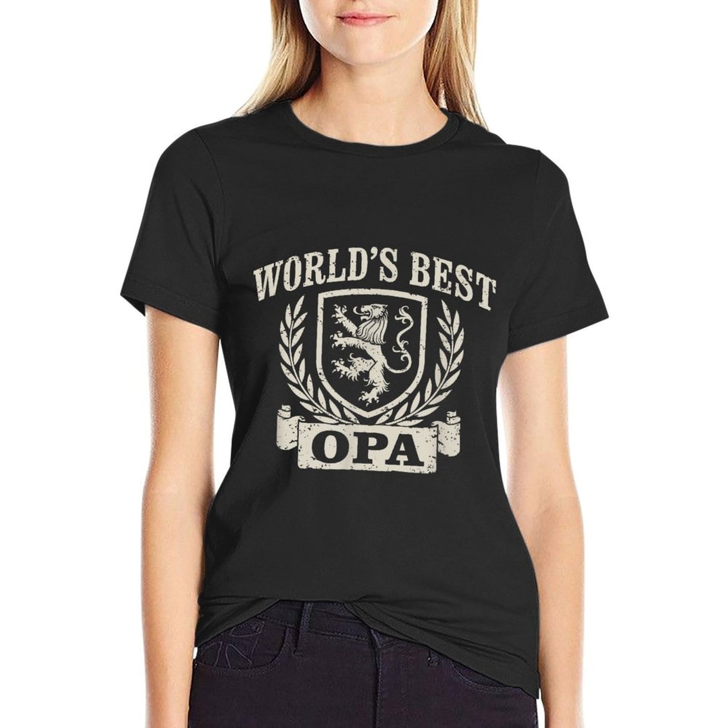 Worlds Best Opa Vintage Crest Grandpa  Soft T-Shirt