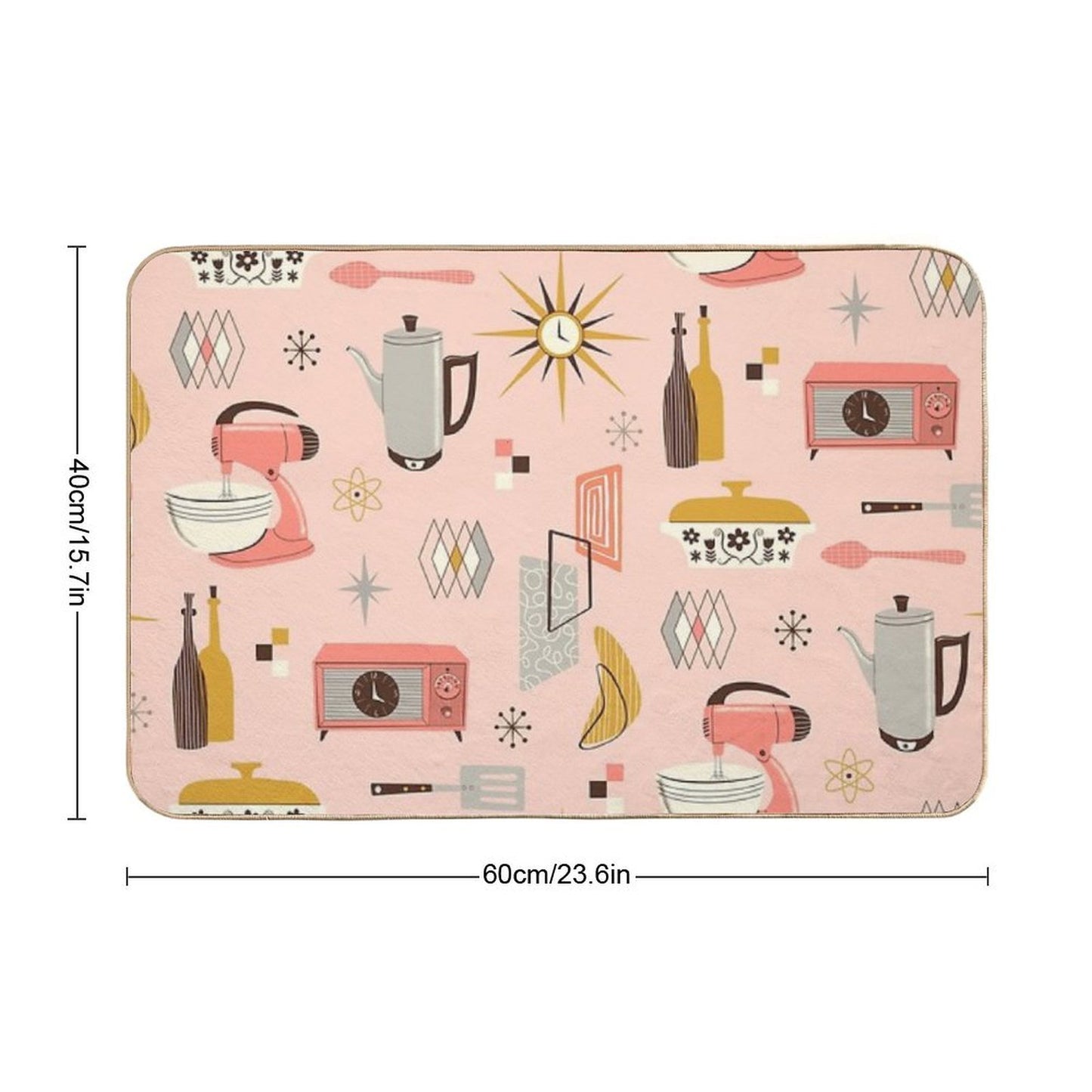 Atomic Kitchen  Fade-Resistant Bath Mat