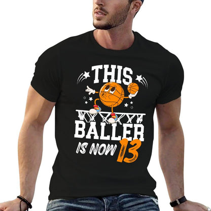 13th Basketball Birthday Thirteen Year Old Basketball Player Premium  Soft T-Shirt