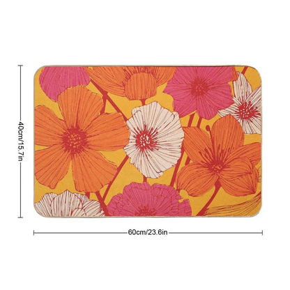 Summer Flowers  High-Traffic Bath Mat