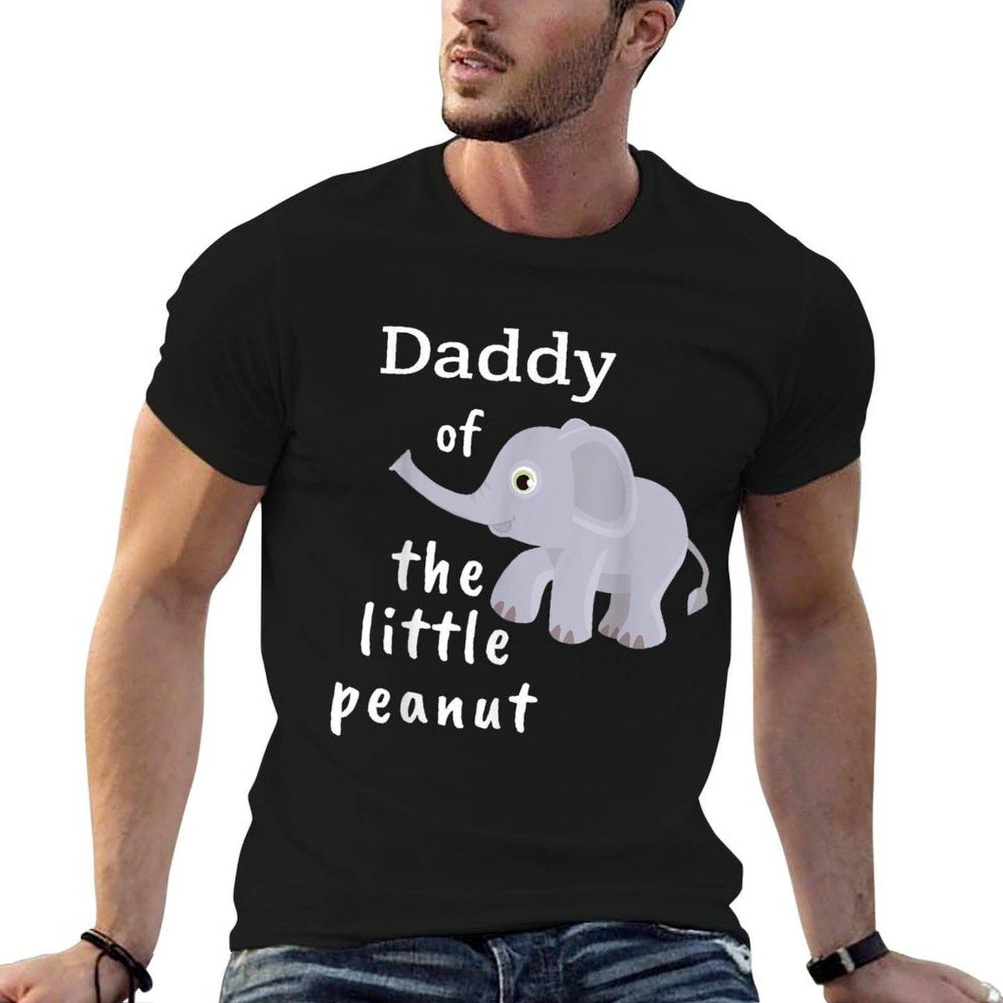 The Little Peanut Elephant Baby Shower for Dads  High-quality Stitching T-Shirt