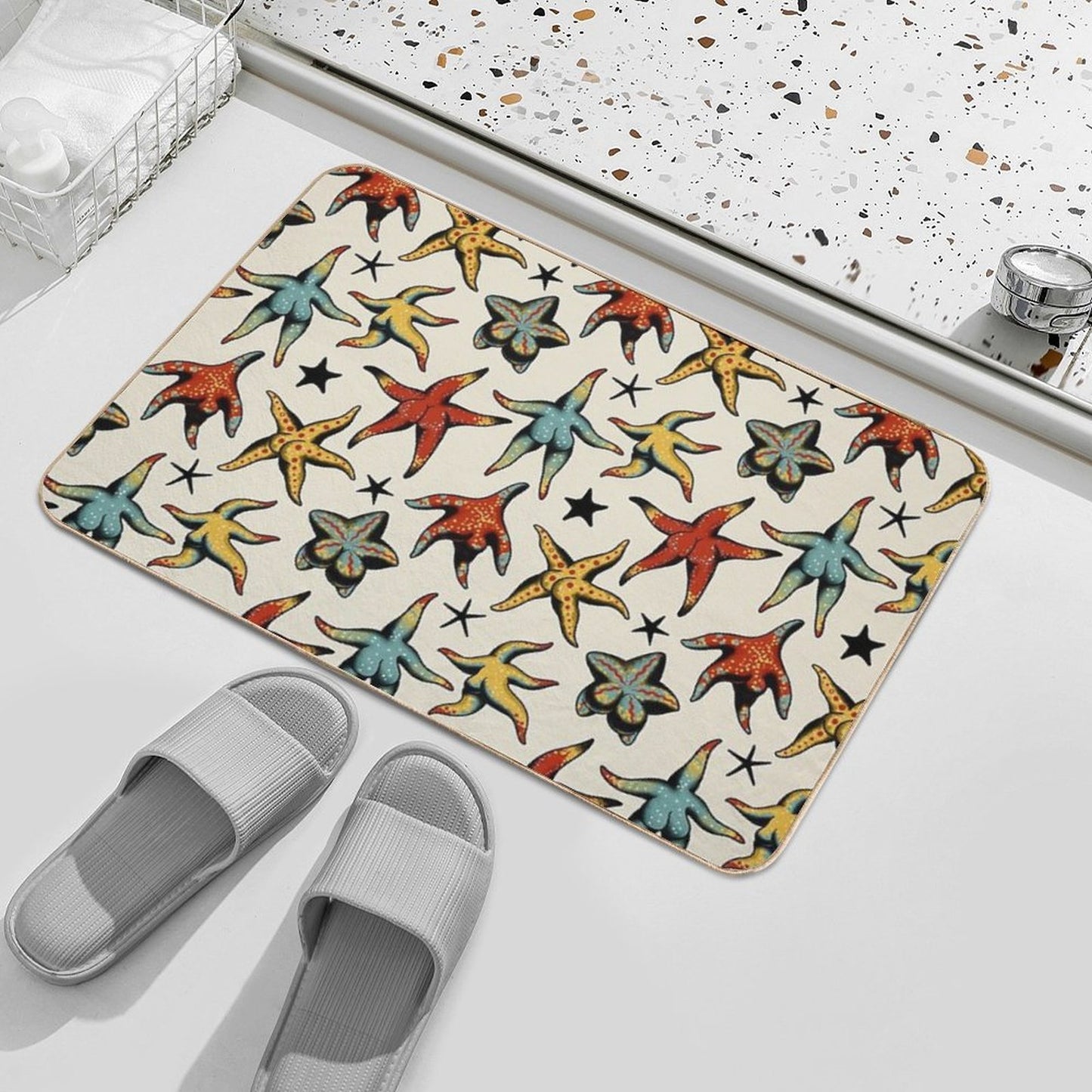 Starfish Booty Tattoo Flash  Anti-Trip Bath Mat