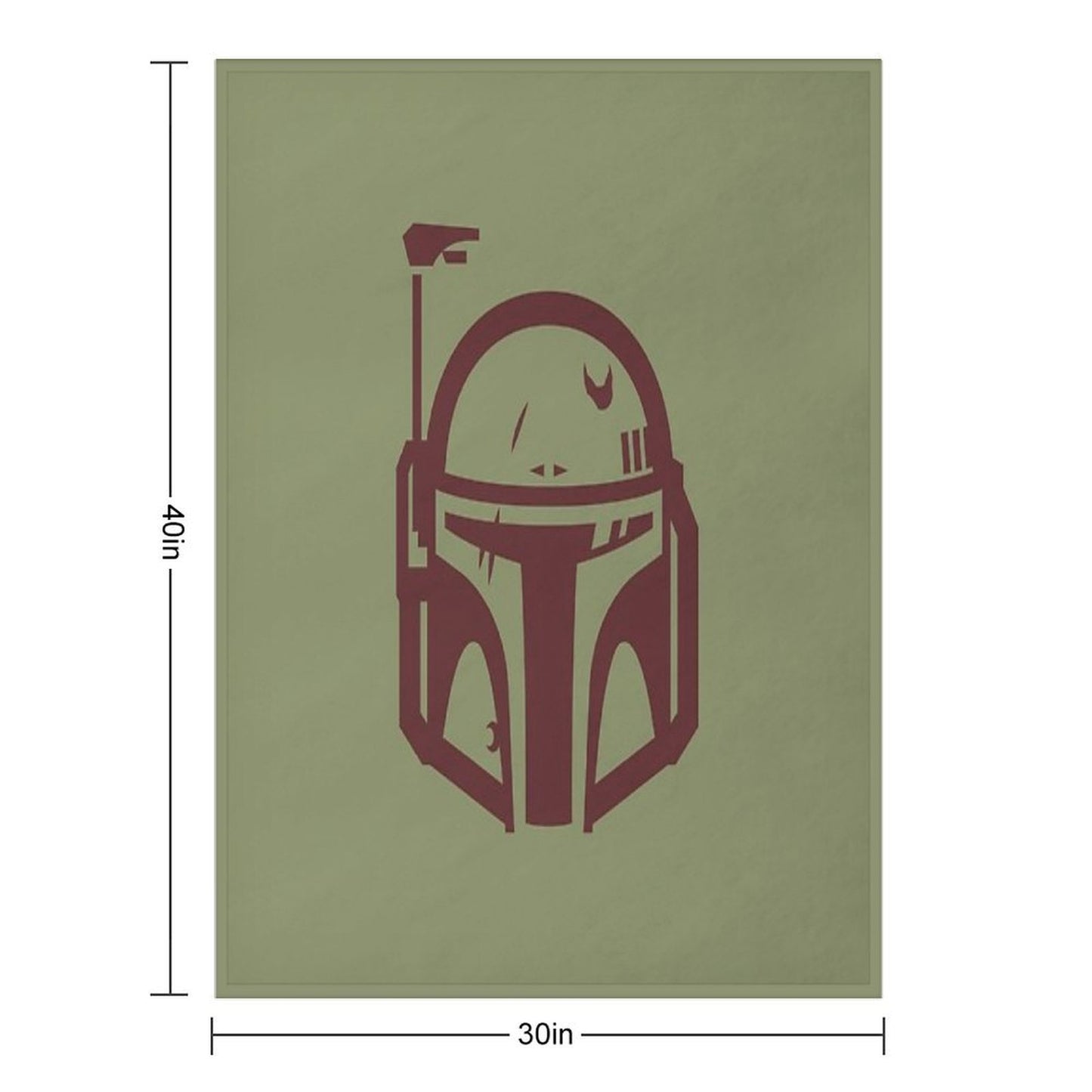 Boba Fett Helmet Minimal Wrinkle-free Throw Blanket