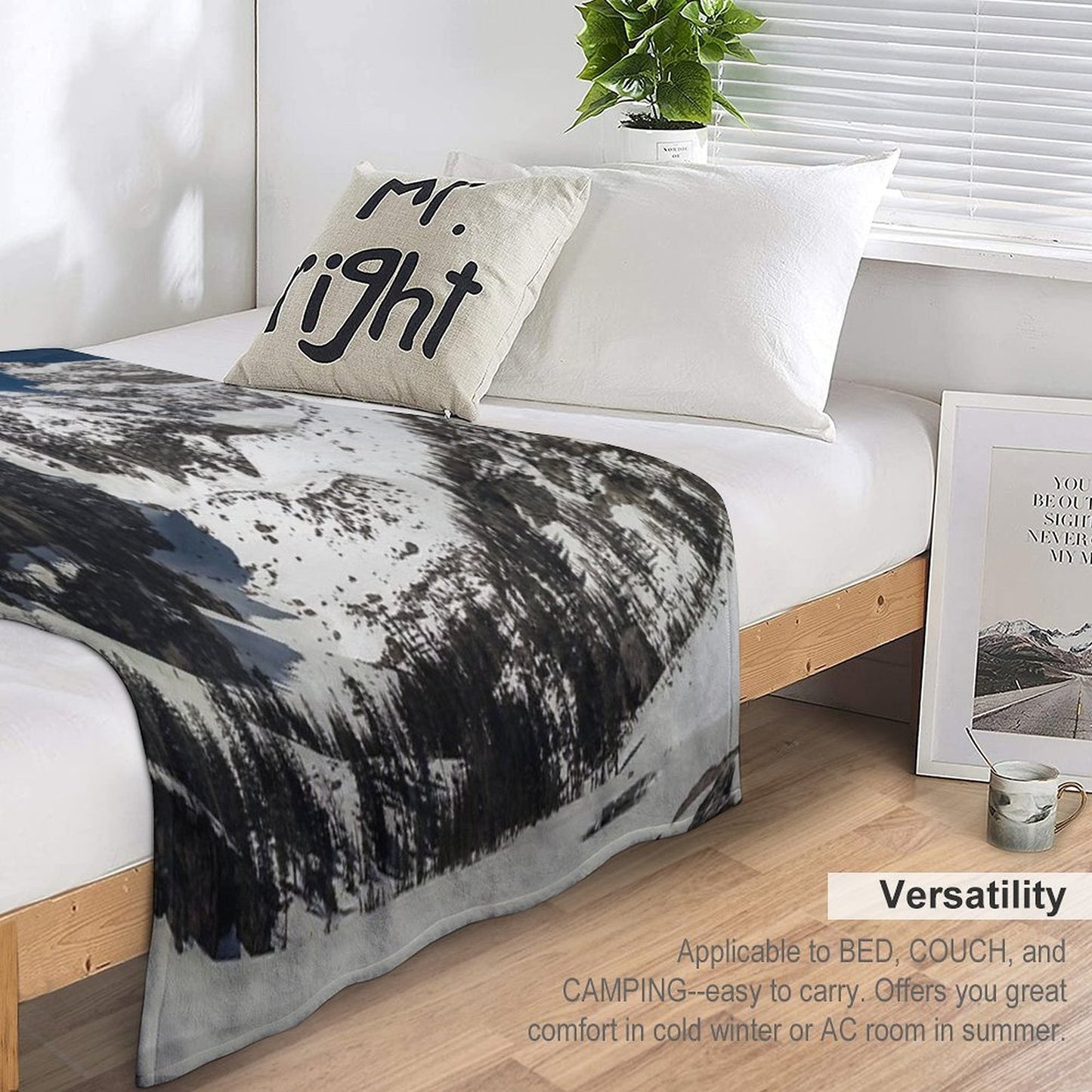 Delta Lake Landscape Plush Throw Blanket