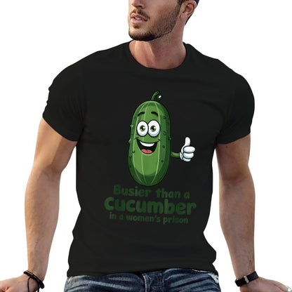 Funny Cucumber Womens Prison Adult Inappropriate Graphic  Breathable T-Shirt