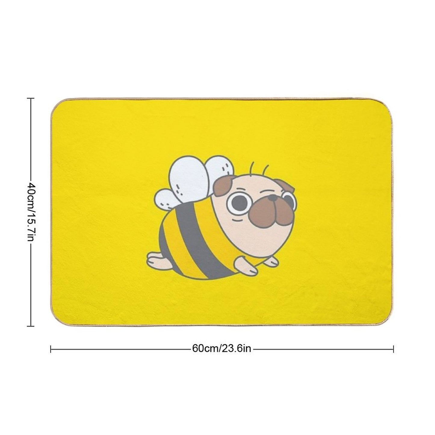 Pug Bee  Versatile Bath Mat