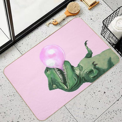 Bubble Gum T-Rex in Pink  Multi-Purpose Bath Mat