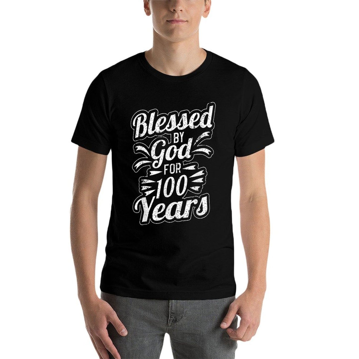 Blessed By God for 100 Years 100th Birthday  Affordable Price T-Shirt