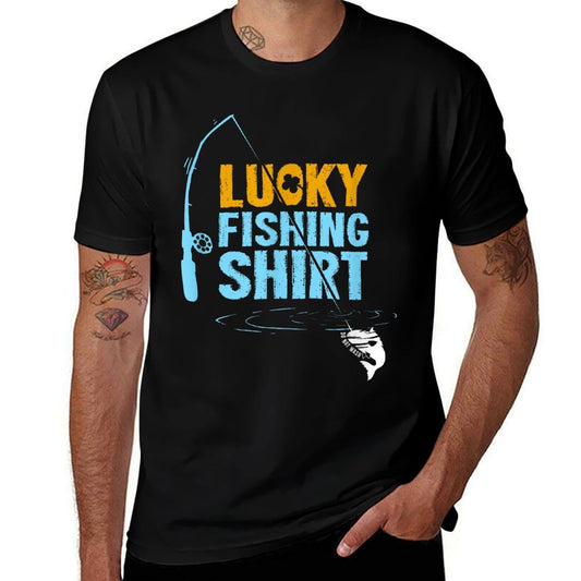 This Is My Lucky Fishing Fishermans Favorite Artwork  Durable T-Shirt