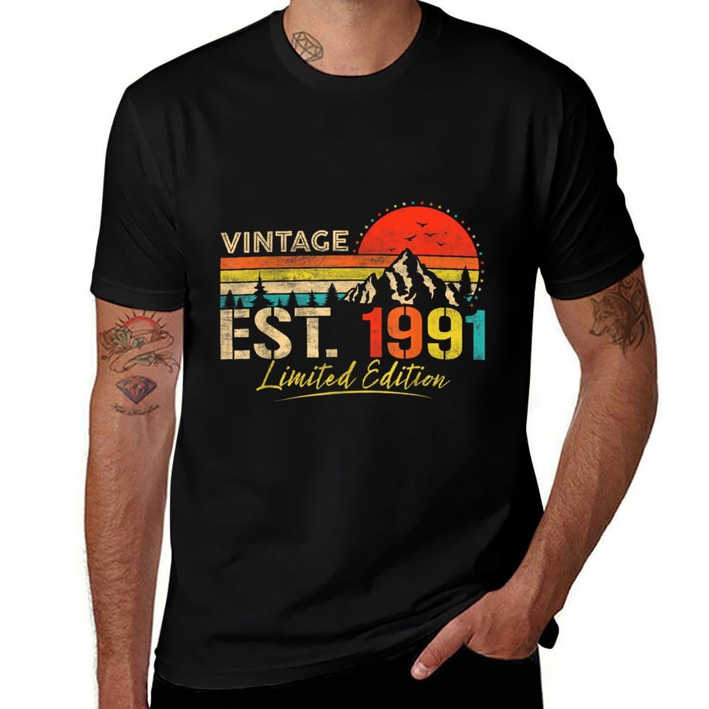 Vintage Est 1991 Limited Edition Classic 1991 Men And Women  Versatile T-Shirt