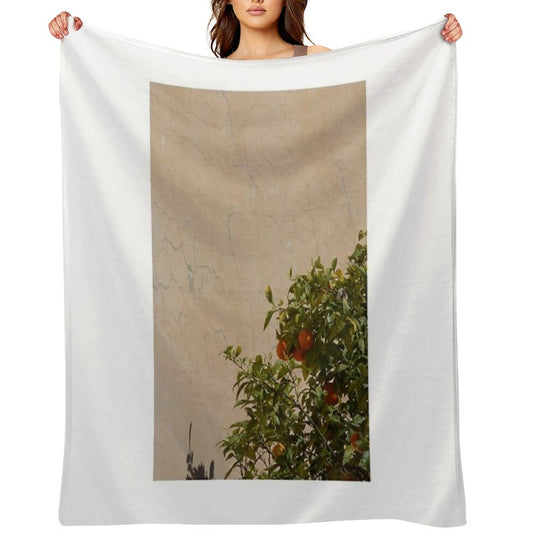 Oranges in Italy Plush Throw Blanket