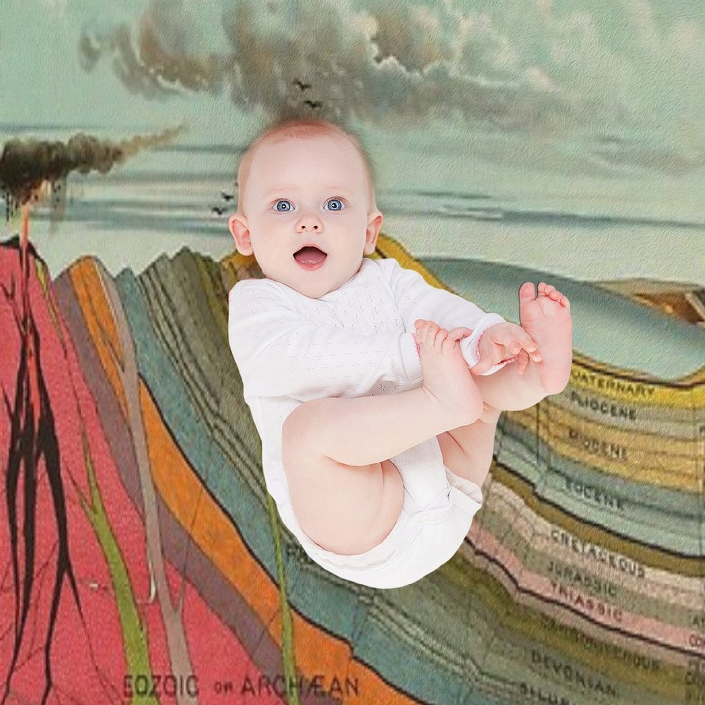 Vintage Geological Chart 1893 Eco-conscious Throw Blanket