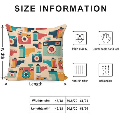 Film Rolls And Cameras Soft Luxury Feel Throw Pillow
