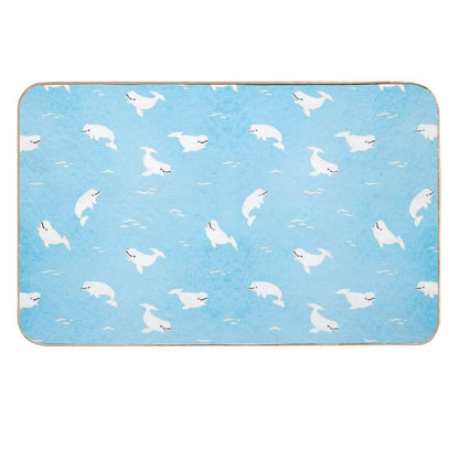 Beluga Whale  Dirt-Trapping Bath Mat