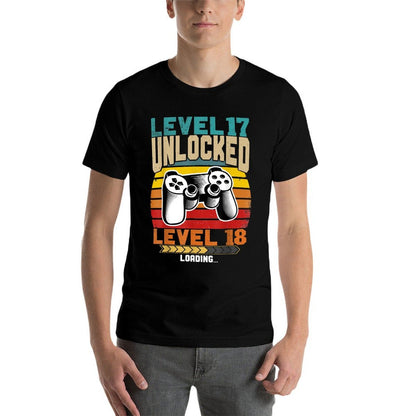 Level 17 Unlocked Level 18 Loading 17th Birthday  Polyester Blend T-Shirt