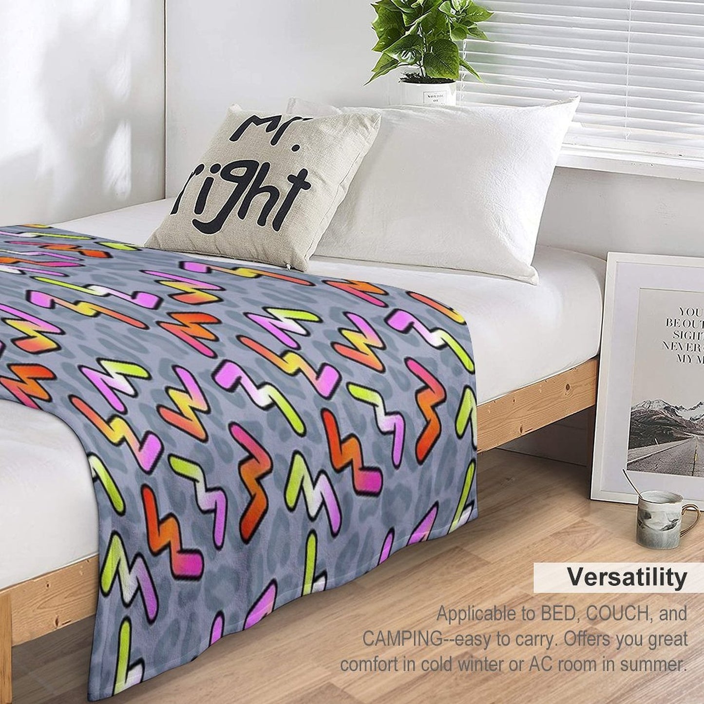 Daniel Ricciardo - Become Unstuck 90's Pattern Eco-conscious Throw Blanket
