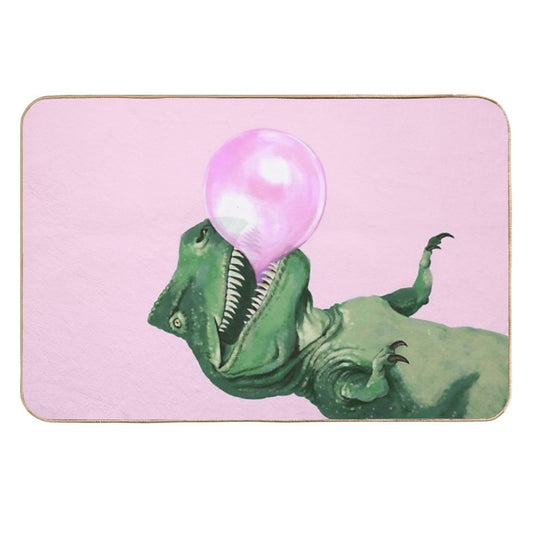 Bubble Gum T-Rex in Pink  Multi-Purpose Bath Mat