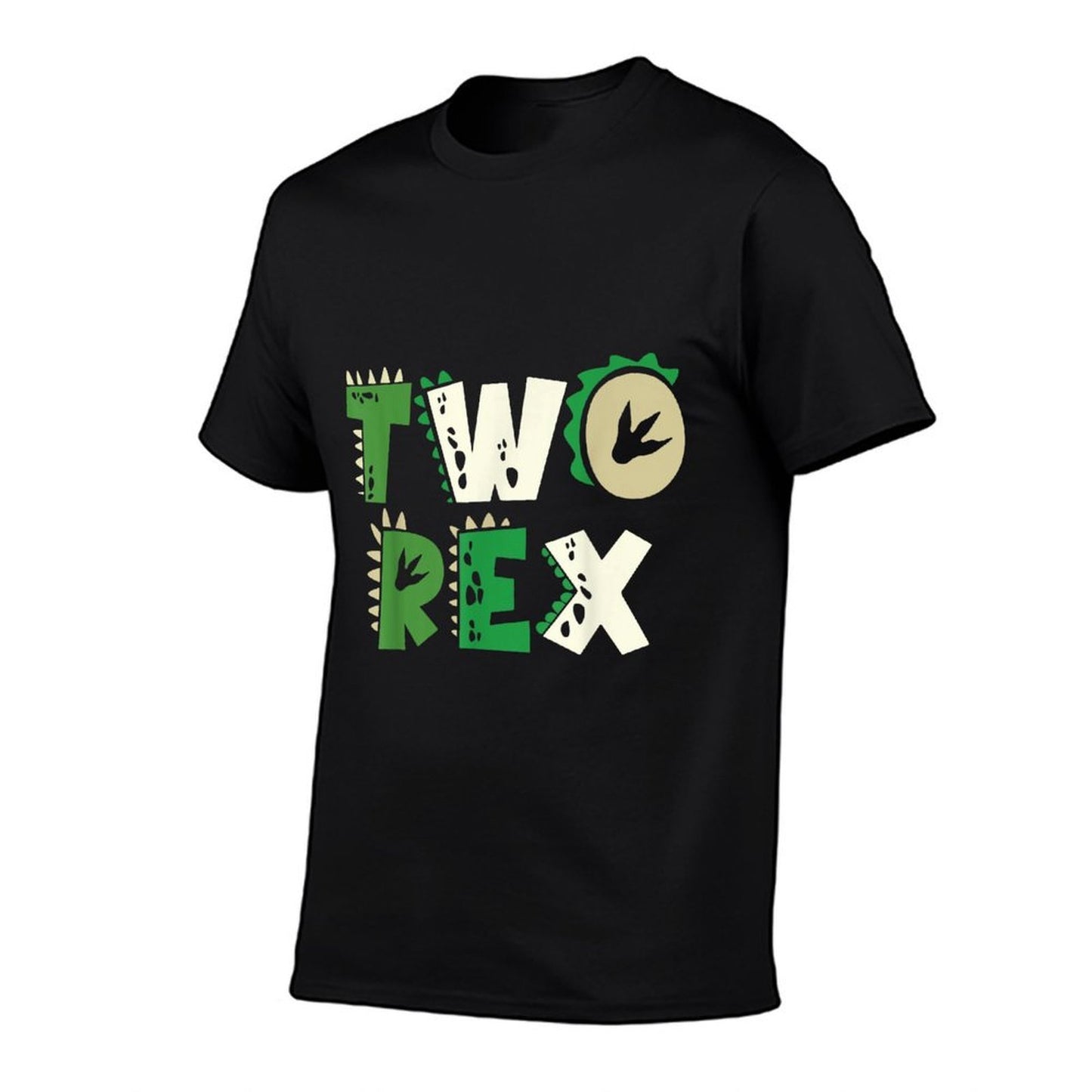 Two Rex Dinosaur Birthday For 2nd Birthday Boys Girls  Fade-proof Color T-Shirt