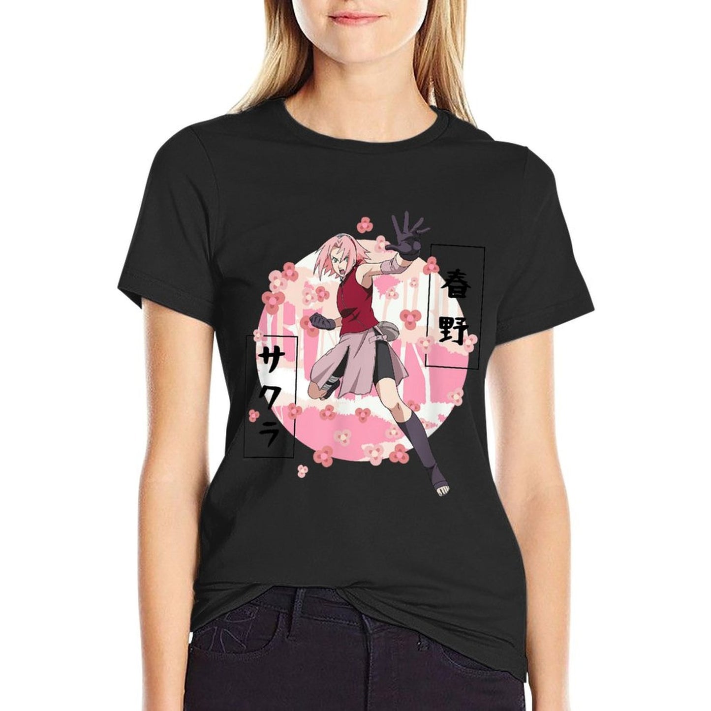 Naruto Shippuden Sakura Blossoms Anime  Versatile T-Shirt