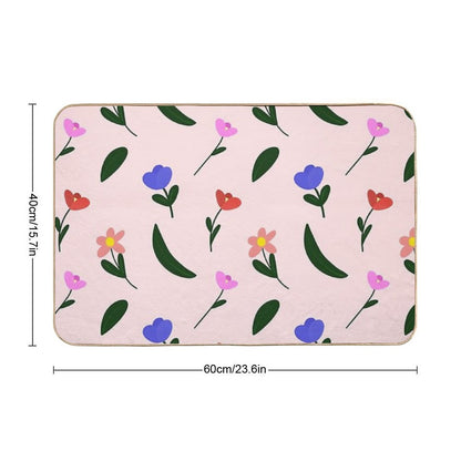 Pastel Flower  Odorless Bath Mat