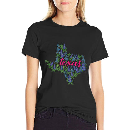 Texas Bluebonnet - Floral Texas - Texas  Moisture-wicking T-Shirt