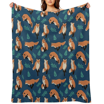 Fox Style Plush Throw Blanket