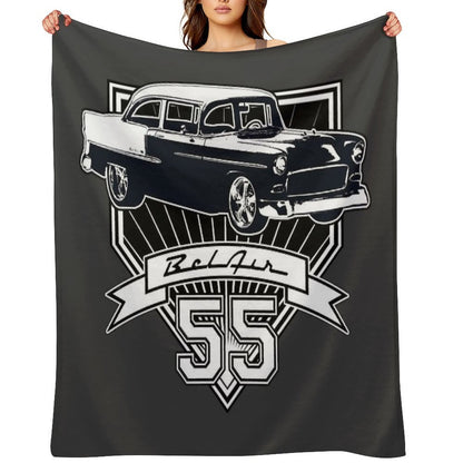 55 Chevy Bel Air Compact Throw Blanket