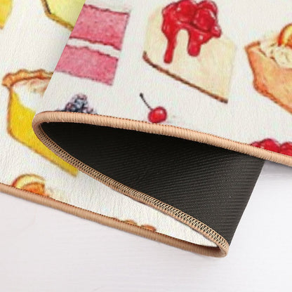 Rainbow Cakes & Pies Pattern  Stain-Proof Bath Mat
