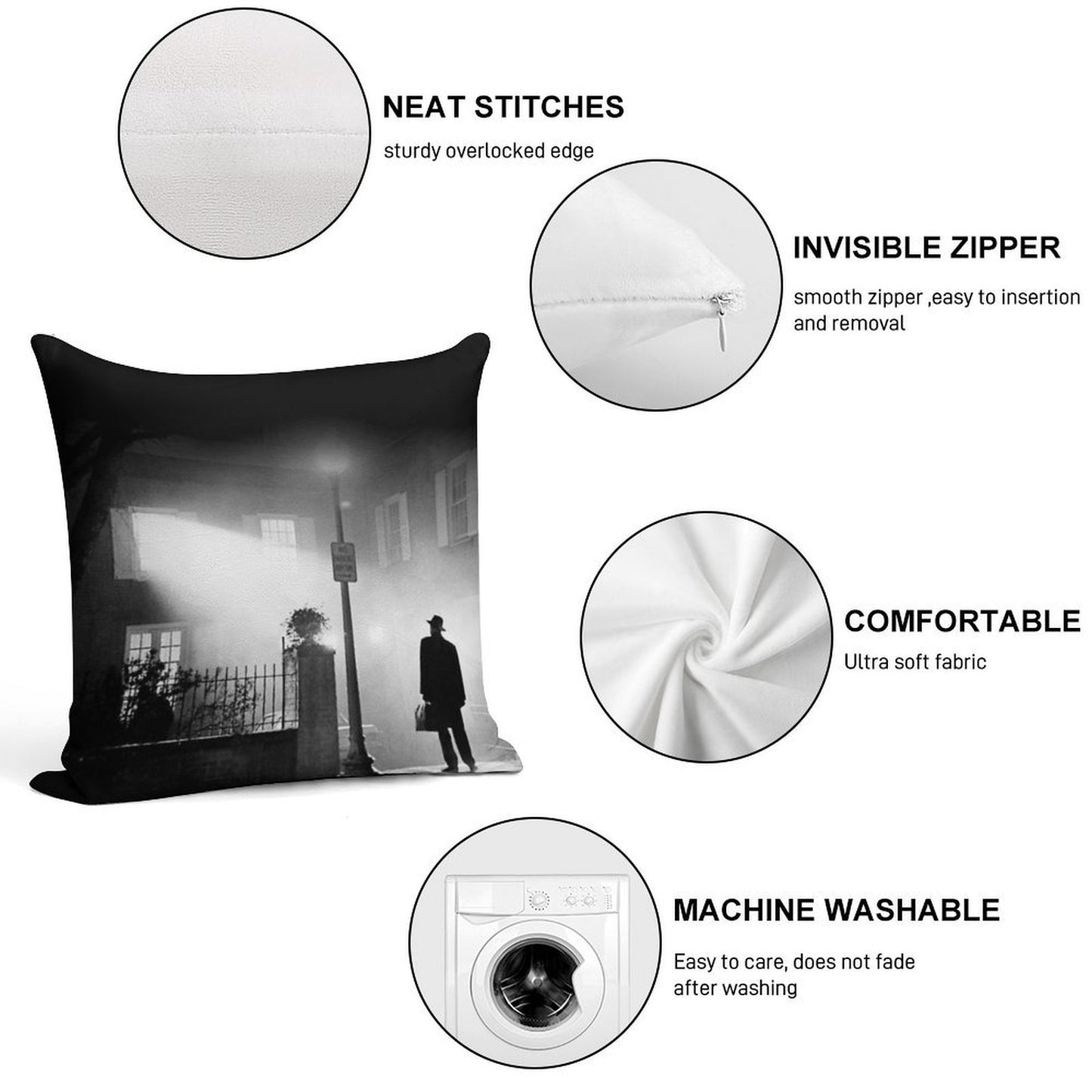 The Exorcist Soft Anti-Pilling Throw Pillow