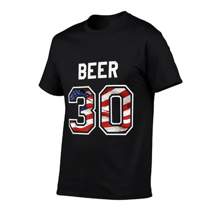Beer Lover USA Funny 30th Birthday Humor  Durable T-Shirt