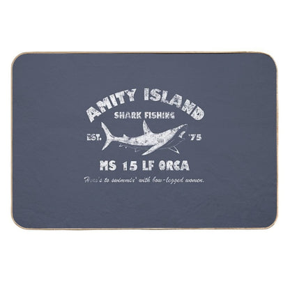Amity Island Shark Fishing Est - 1975  Pet-Safe Bath Mat