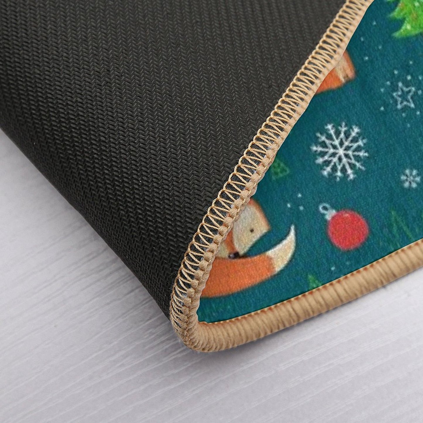 Winter Fox Christmas Holiday  Absorbent Bath Mat